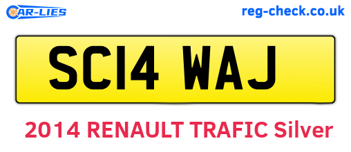 SC14WAJ are the vehicle registration plates.