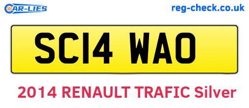 SC14WAO are the vehicle registration plates.