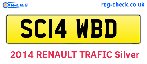 SC14WBD are the vehicle registration plates.