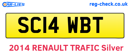 SC14WBT are the vehicle registration plates.