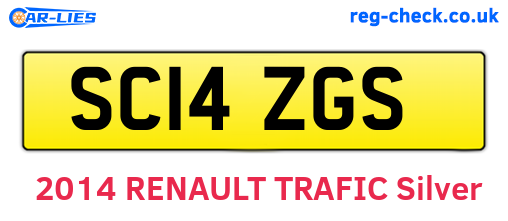 SC14ZGS are the vehicle registration plates.