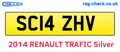 SC14ZHV are the vehicle registration plates.