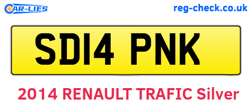 SD14PNK are the vehicle registration plates.