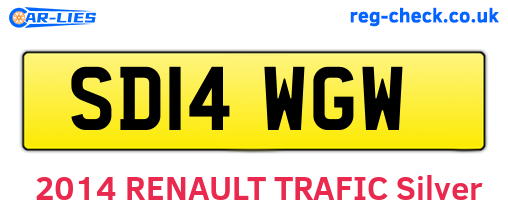 SD14WGW are the vehicle registration plates.