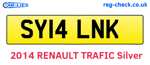 SY14LNK are the vehicle registration plates.