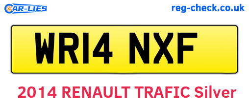 WR14NXF are the vehicle registration plates.