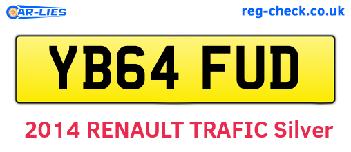 YB64FUD are the vehicle registration plates.