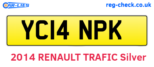YC14NPK are the vehicle registration plates.