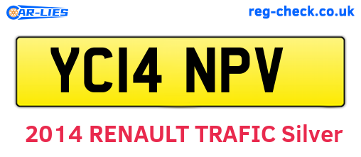 YC14NPV are the vehicle registration plates.