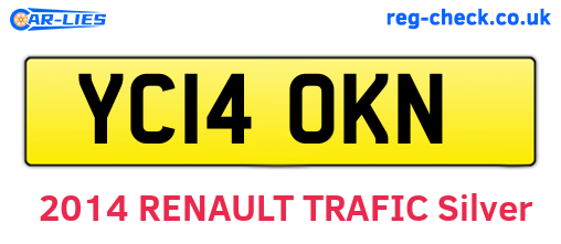YC14OKN are the vehicle registration plates.
