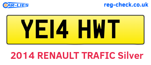 YE14HWT are the vehicle registration plates.