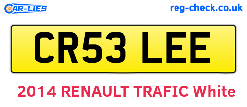 CR53LEE are the vehicle registration plates.