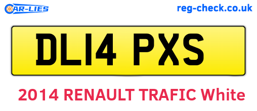 DL14PXS are the vehicle registration plates.