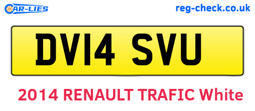 DV14SVU are the vehicle registration plates.