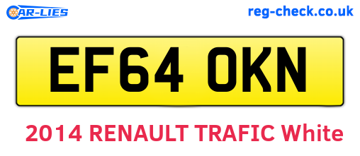 EF64OKN are the vehicle registration plates.