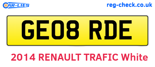 GE08RDE are the vehicle registration plates.