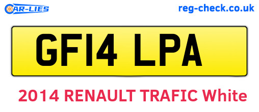 GF14LPA are the vehicle registration plates.