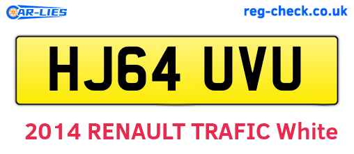 HJ64UVU are the vehicle registration plates.