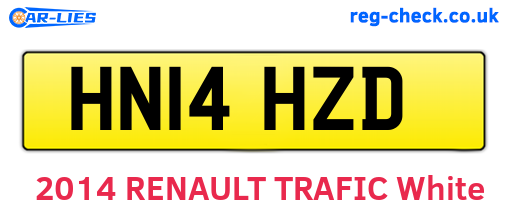 HN14HZD are the vehicle registration plates.