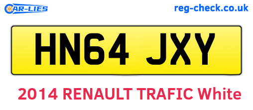 HN64JXY are the vehicle registration plates.