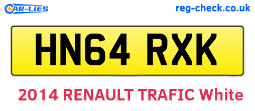 HN64RXK are the vehicle registration plates.