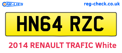 HN64RZC are the vehicle registration plates.