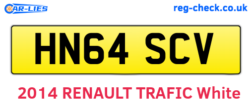 HN64SCV are the vehicle registration plates.