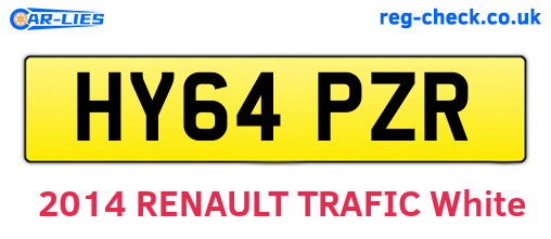 HY64PZR are the vehicle registration plates.