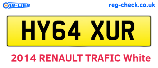 HY64XUR are the vehicle registration plates.