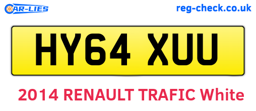 HY64XUU are the vehicle registration plates.