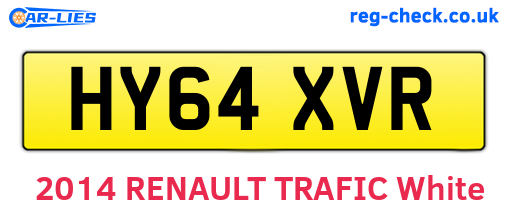 HY64XVR are the vehicle registration plates.