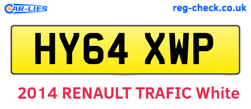 HY64XWP are the vehicle registration plates.