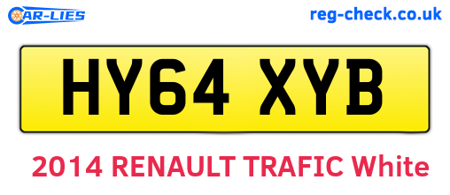 HY64XYB are the vehicle registration plates.
