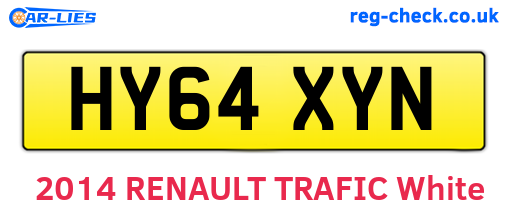 HY64XYN are the vehicle registration plates.
