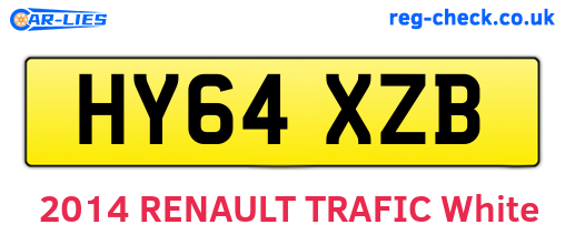 HY64XZB are the vehicle registration plates.
