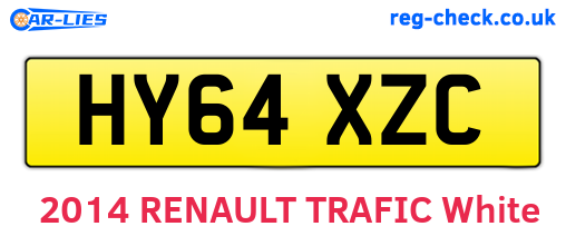 HY64XZC are the vehicle registration plates.