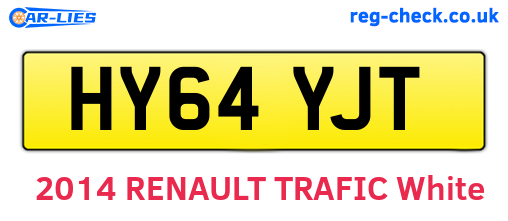 HY64YJT are the vehicle registration plates.