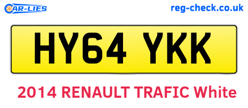 HY64YKK are the vehicle registration plates.