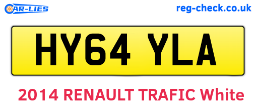 HY64YLA are the vehicle registration plates.