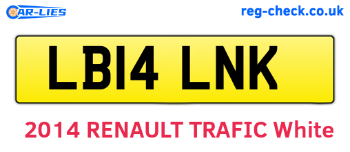 LB14LNK are the vehicle registration plates.