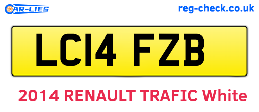 LC14FZB are the vehicle registration plates.