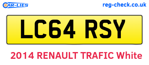 LC64RSY are the vehicle registration plates.