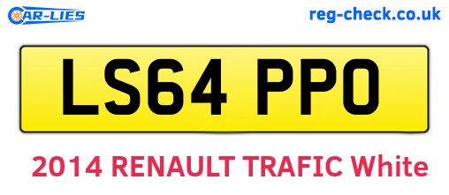 LS64PPO are the vehicle registration plates.