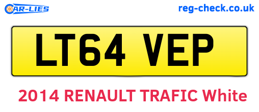 LT64VEP are the vehicle registration plates.