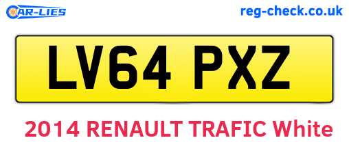 LV64PXZ are the vehicle registration plates.