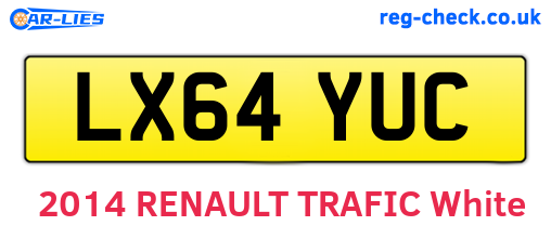 LX64YUC are the vehicle registration plates.