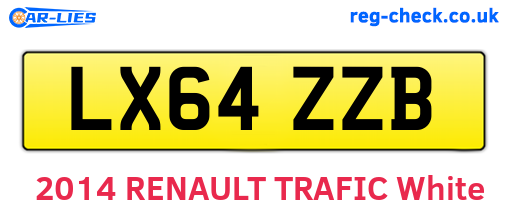 LX64ZZB are the vehicle registration plates.