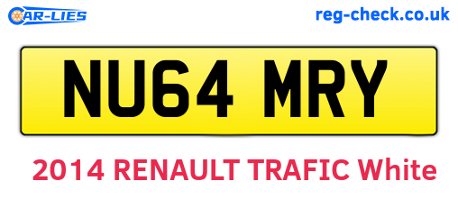 NU64MRY are the vehicle registration plates.