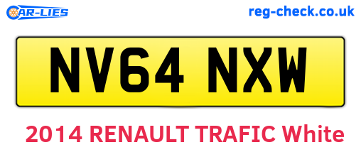NV64NXW are the vehicle registration plates.