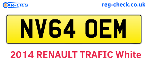 NV64OEM are the vehicle registration plates.